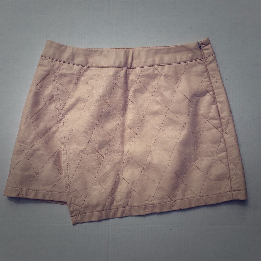 Forever21 Blush Pink Mini Leather Skirt Size Small